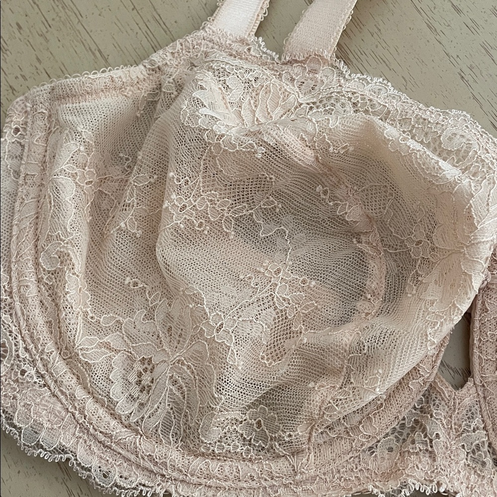 Wacoal 851155 Seduction Demi Underwire Bra Size 32G cream tan  Lace Discontinued - Picture 4 of 10